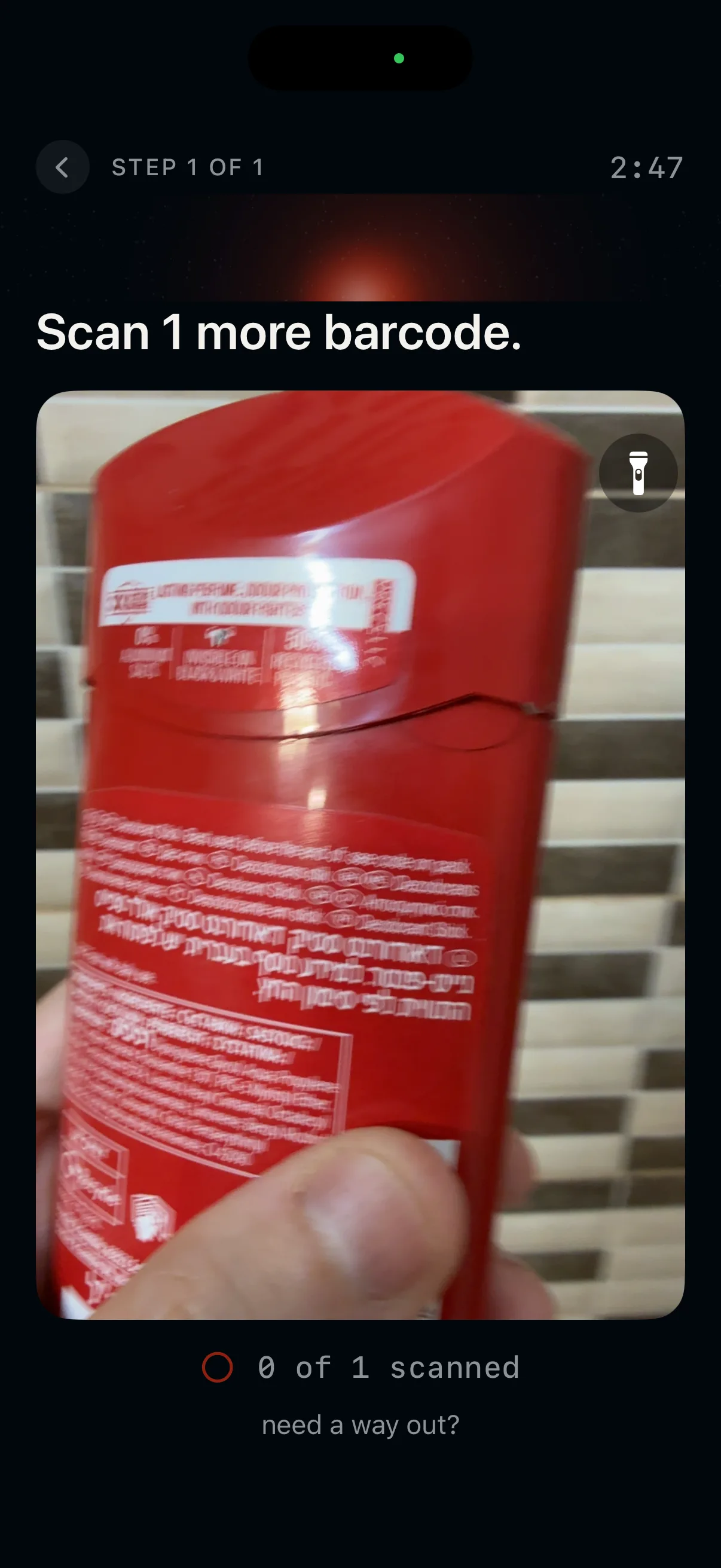 PPS barcode scanning alarm challenge