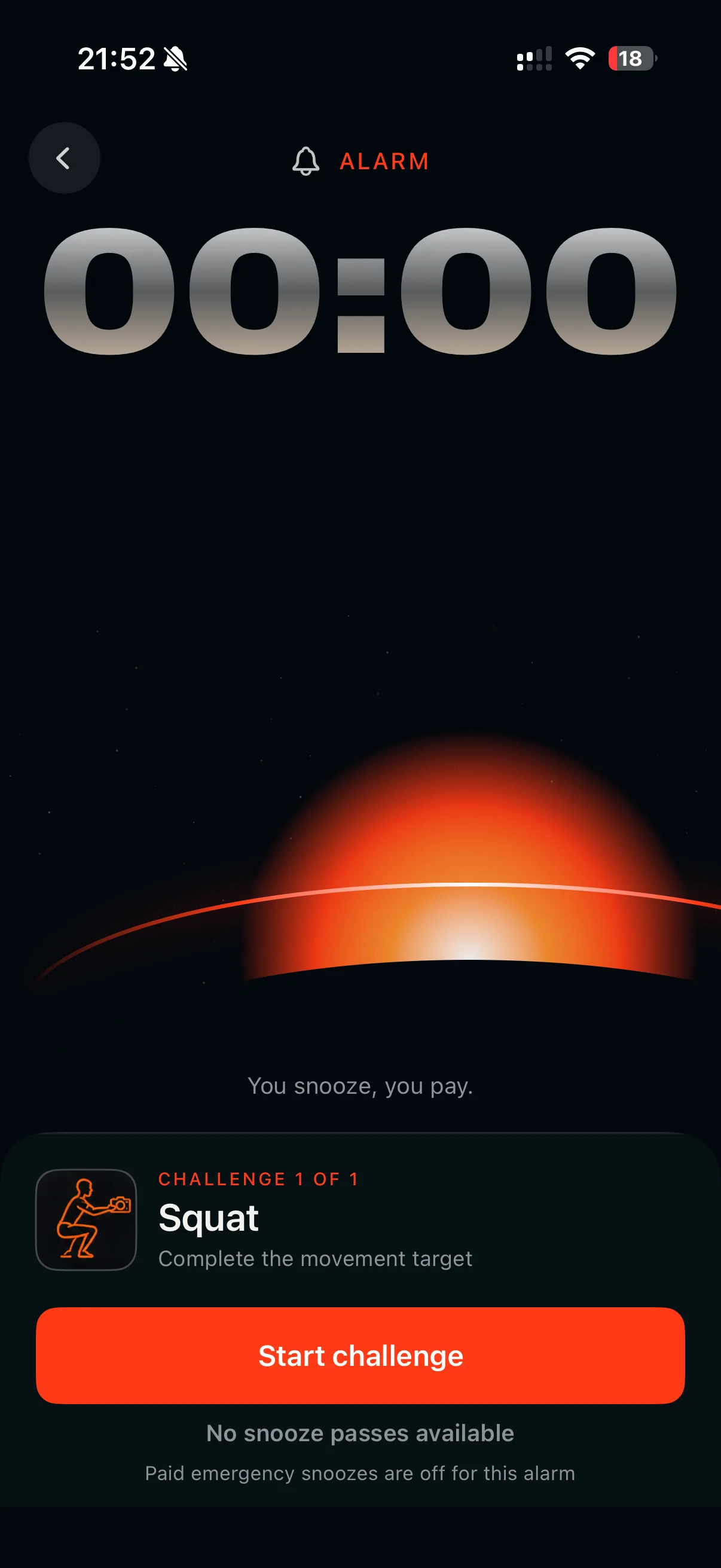 PPS ringing alarm screen preview